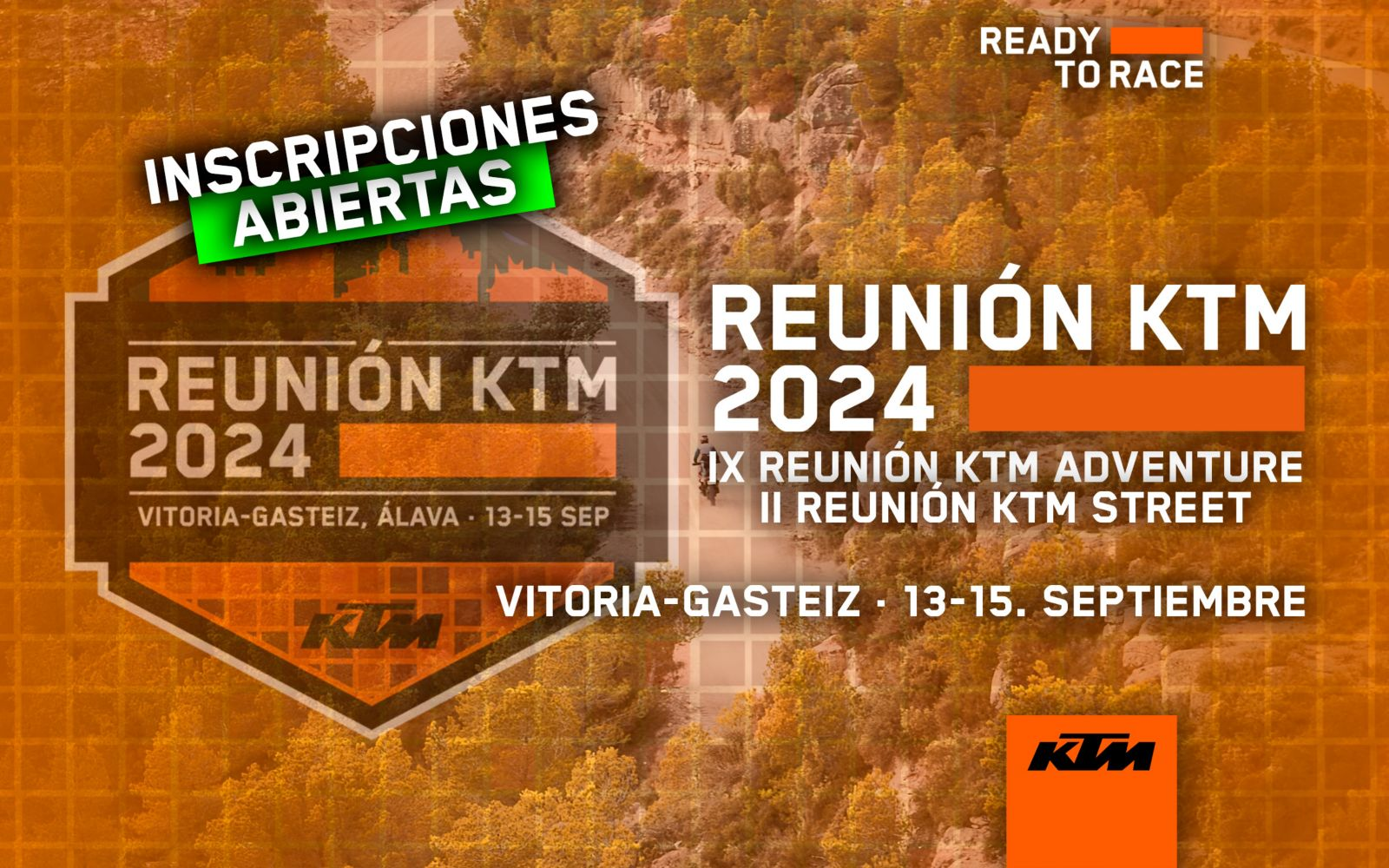  ¡Prepárate para vivir la aventura KTM en Vitoria-Gasteiz!